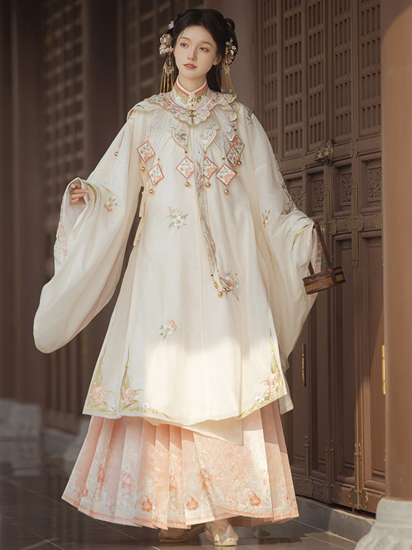 Ming Dynasty Clothing Female Embroidery Hanfu Dress