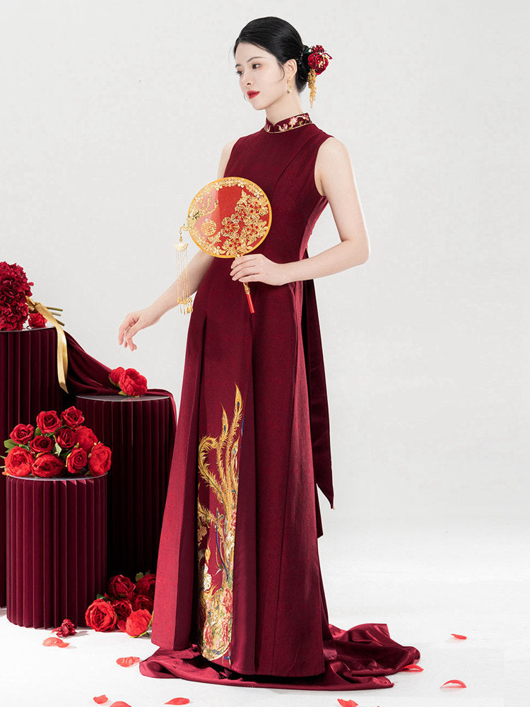 New Chinese Bridal Dress – Elegant Modern Chinese Wedding Outfit for Bride