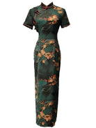 Elegant qipao cheongsam for young women in vintage Shanghai style, long traditional Chinese dress with graceful charm