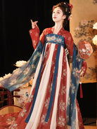 Elegant real Tang Dynasty clothing with flowing ruqun and pastel restoration design