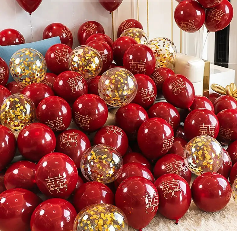 Double Happiness Balloons 10inch/25cm (70pcs)