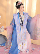 Song dynasty clothing xiapei hanfu ruqun with embroidered details and elegant wedding style