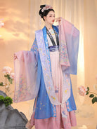 Song dynasty clothing xiapei hanfu ruqun with embroidered details and elegant wedding style