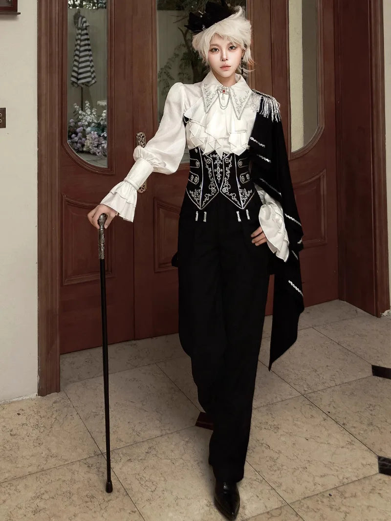 Style Lolilota Prince Outfit with top, waist belt, and pants, perfect for dark youth fashion styling