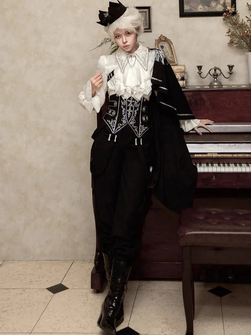 Style Lolilota Prince Outfit with top, waist belt, and pants, perfect for dark youth fashion styling