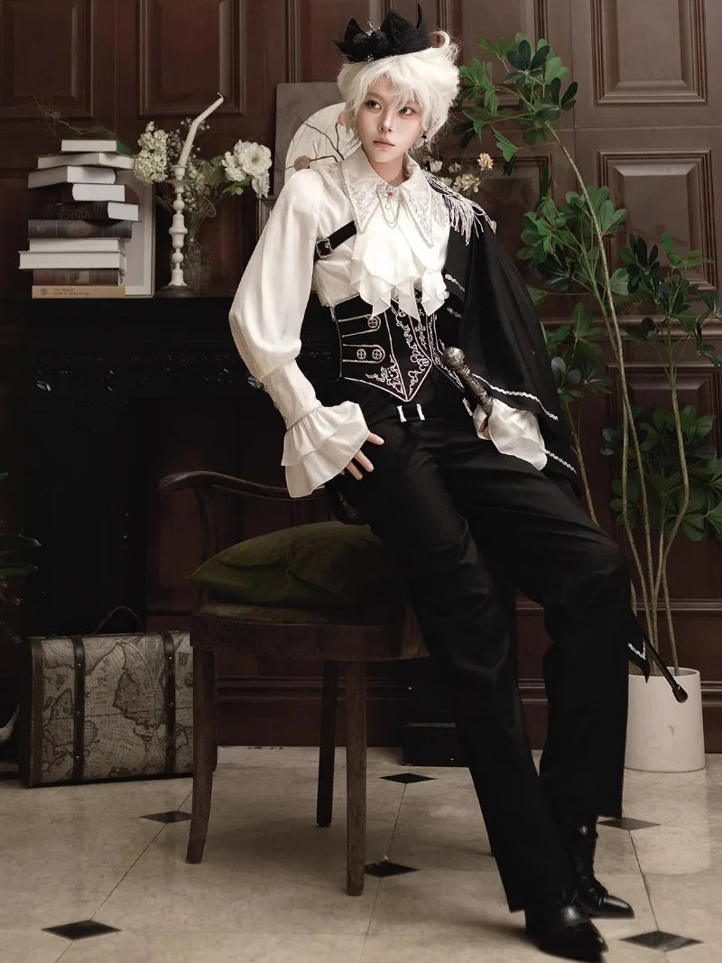 Style Lolilota Prince Outfit with top, waist belt, and pants, perfect for dark youth fashion styling