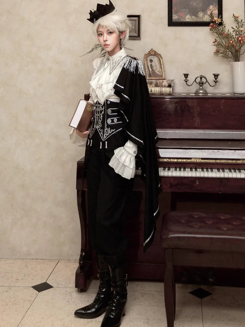 Style Lolilota Prince Outfit with top, waist belt, and pants, perfect for dark youth fashion styling