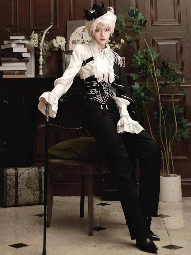 Style Lolilota Prince Outfit with top, waist belt, and pants, perfect for dark youth fashion styling
