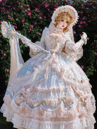Sweet dresses rose banquet Lolita long OP with elegant floral princess style