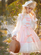 Sweetlolita JSK dress set with pink and white fairy style for plus size girls
