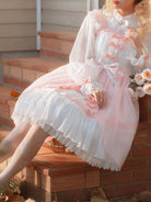 Sweetlolita JSK dress set with pink and white fairy style for plus size girls
