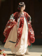 Beautifully crafted Tang dynasty clothes with refined floral stitching