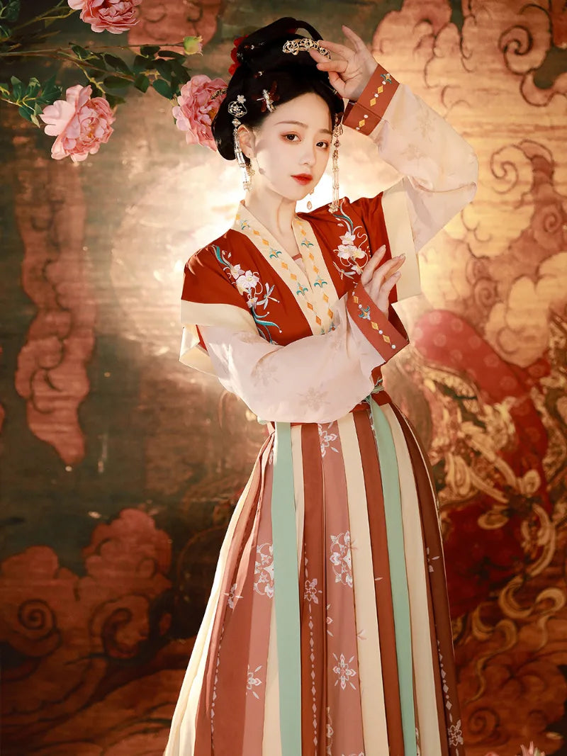 Tang Hanfu for women with exquisite embroidery and a flattering fit, perfect for spring and summer daily wear.
