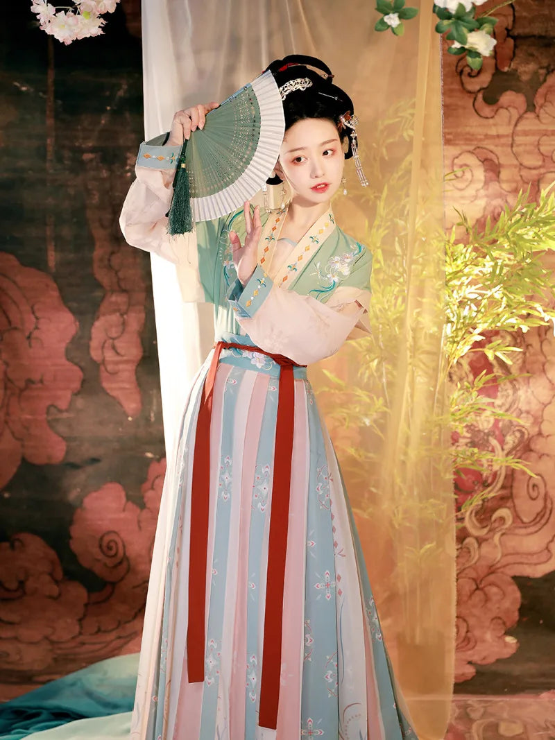 Tang Hanfu for women with exquisite embroidery and a flattering fit, perfect for spring and summer daily wear.