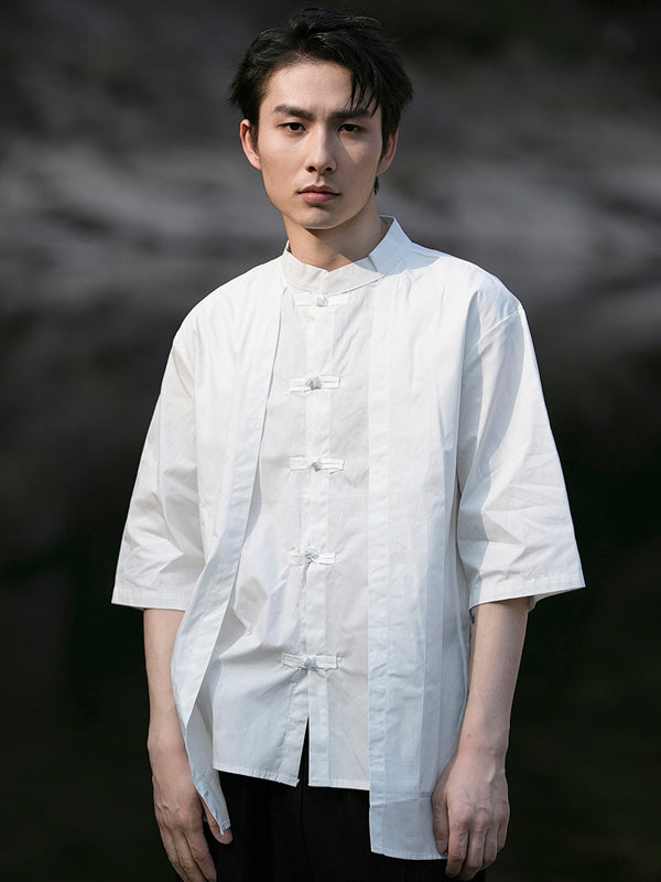 Authentic Tang-Style Men’s Shirt Chinese Style Shirts