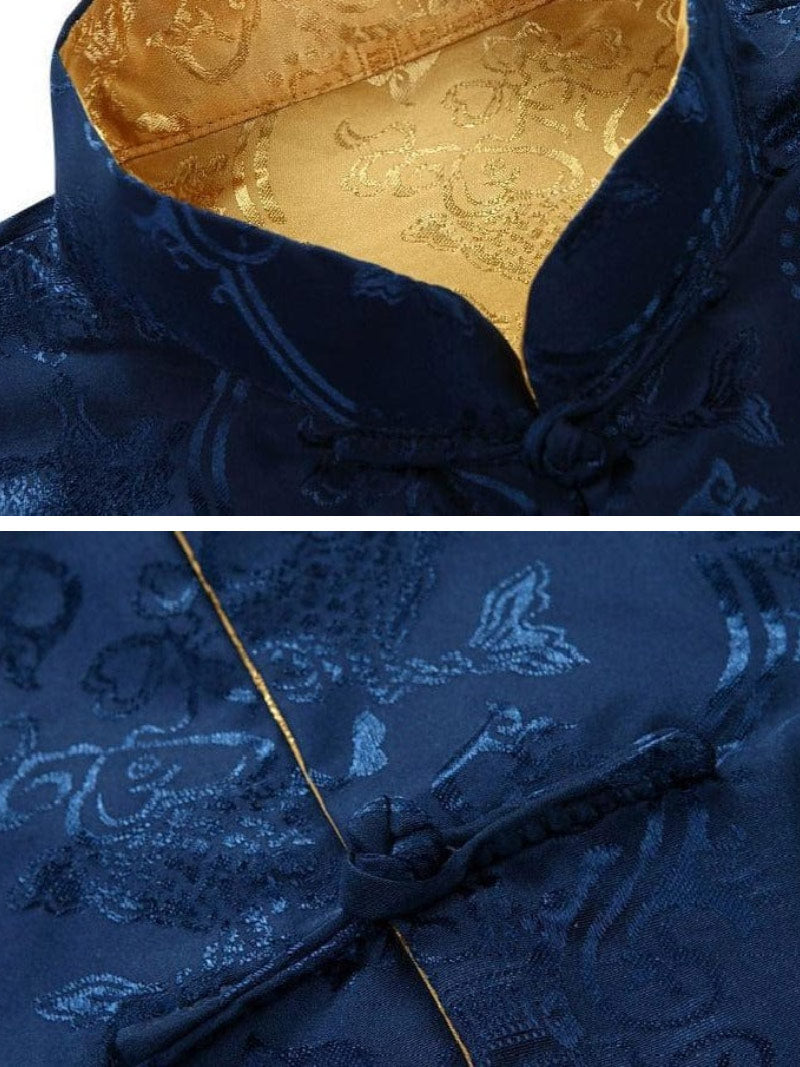 Aslinhanfu Chinese Men double sided Tang suit Jacket, Wedding tang suit jacket