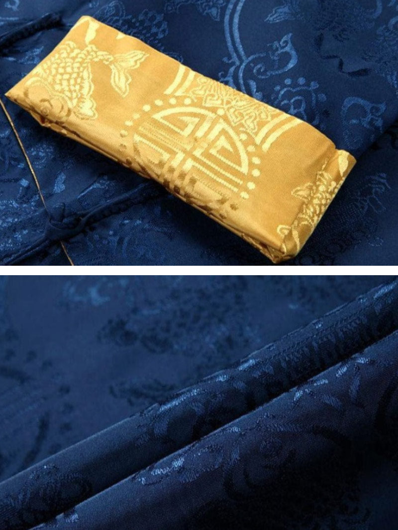 Aslinhanfu Chinese Men double sided Tang suit Jacket, Wedding tang suit jacket