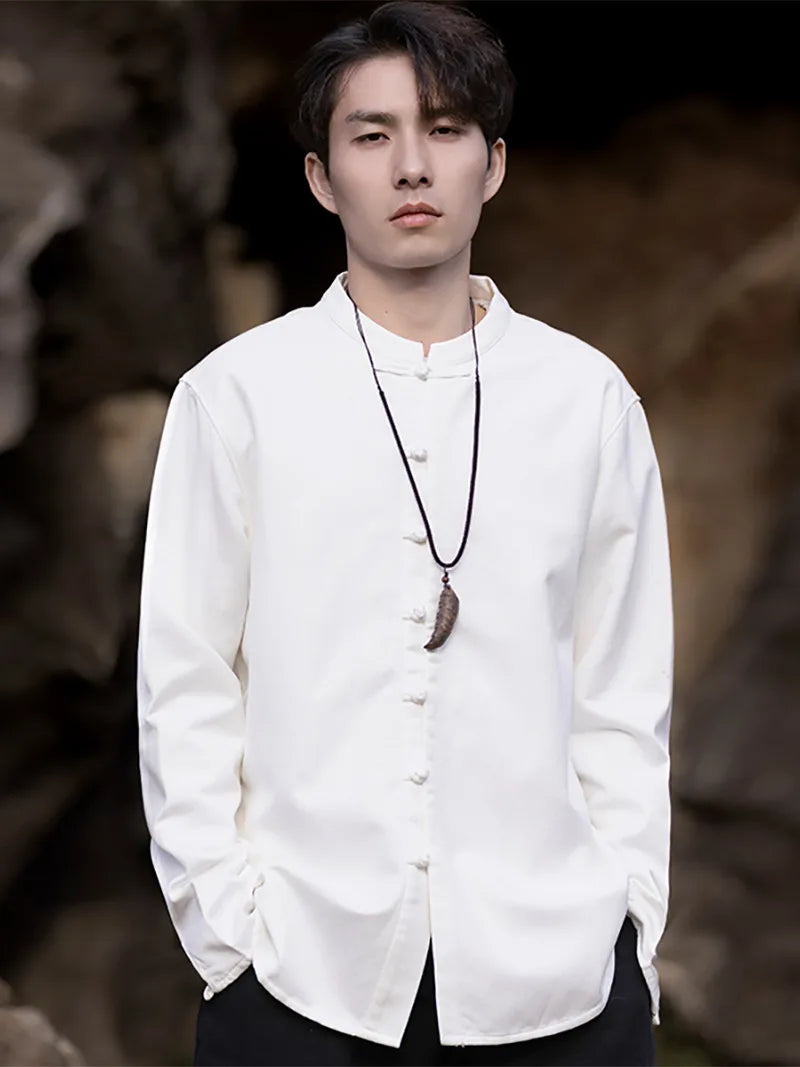 Tang Suit Chinese | Winter Fleece Lined Men’s Jacket with Stand Collar