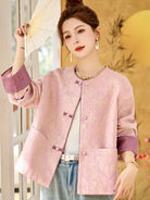 Tang suit female high-end jacquard Chinese jacket with pankou buttons, modern traditional style for elegant women