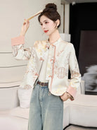 Tang suit female Chinese-style jacket with pankou buttons, modern traditional design, versatile spring and autumn outerwear for women