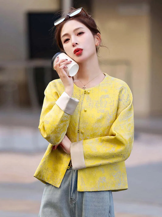 Tang Suit Female | Beautiful Modern Chinese Jacquard Jacket