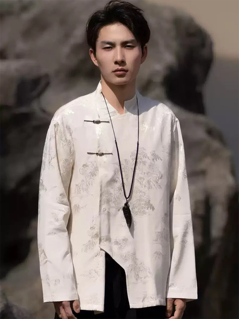 Tang Suit Jacket | Modern Chinese Style Men's Jacket with Buttons