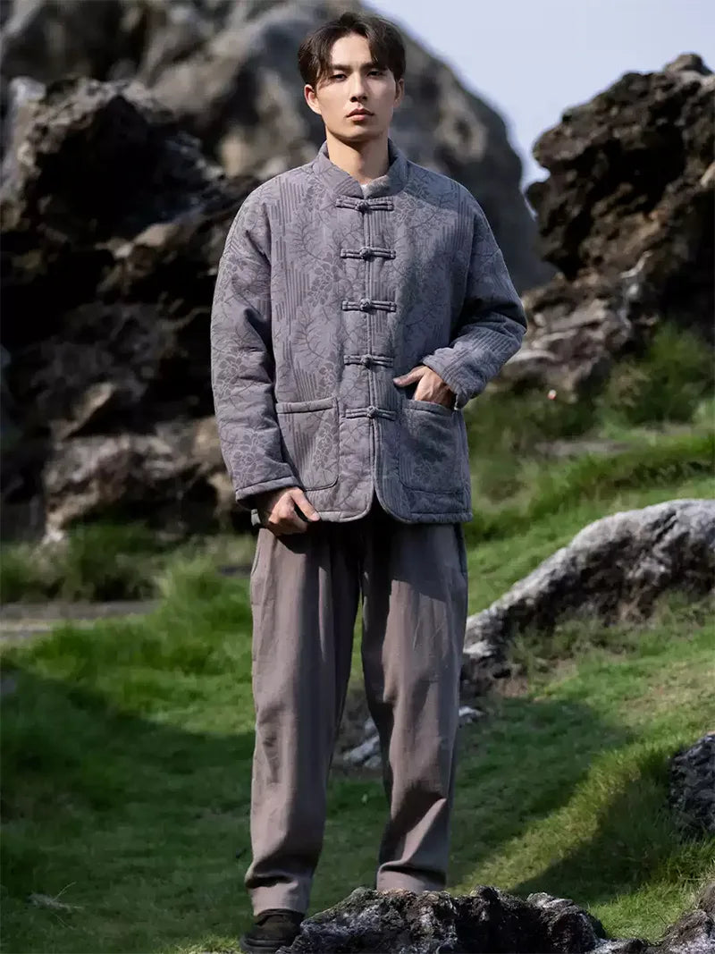 Tang Suit Men Online | Vintage Chinese Style Winter Cotton Jacket