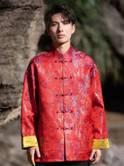 Men’s Tang suit jacket with Chinese frog buttons, loose-fit autumn winter coat in new traditional style
