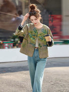 Reversible Tangsuit jacket for women with modern Chinese design and elegant traditional details