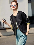 Reversible Tangsuit jacket for women with modern Chinese design and elegant traditional details