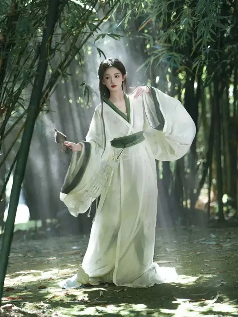 Red Warring States Hanfu for women with long trailing hem and cross-collar design, authentic traditional Chinese clothing hanfu for daily wear
