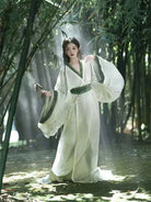Red Warring States Hanfu for women with long trailing hem and cross-collar design, authentic traditional Chinese clothing hanfu for daily wear