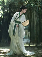Red Warring States Hanfu for women with long trailing hem and cross-collar design, authentic traditional Chinese clothing hanfu for daily wear