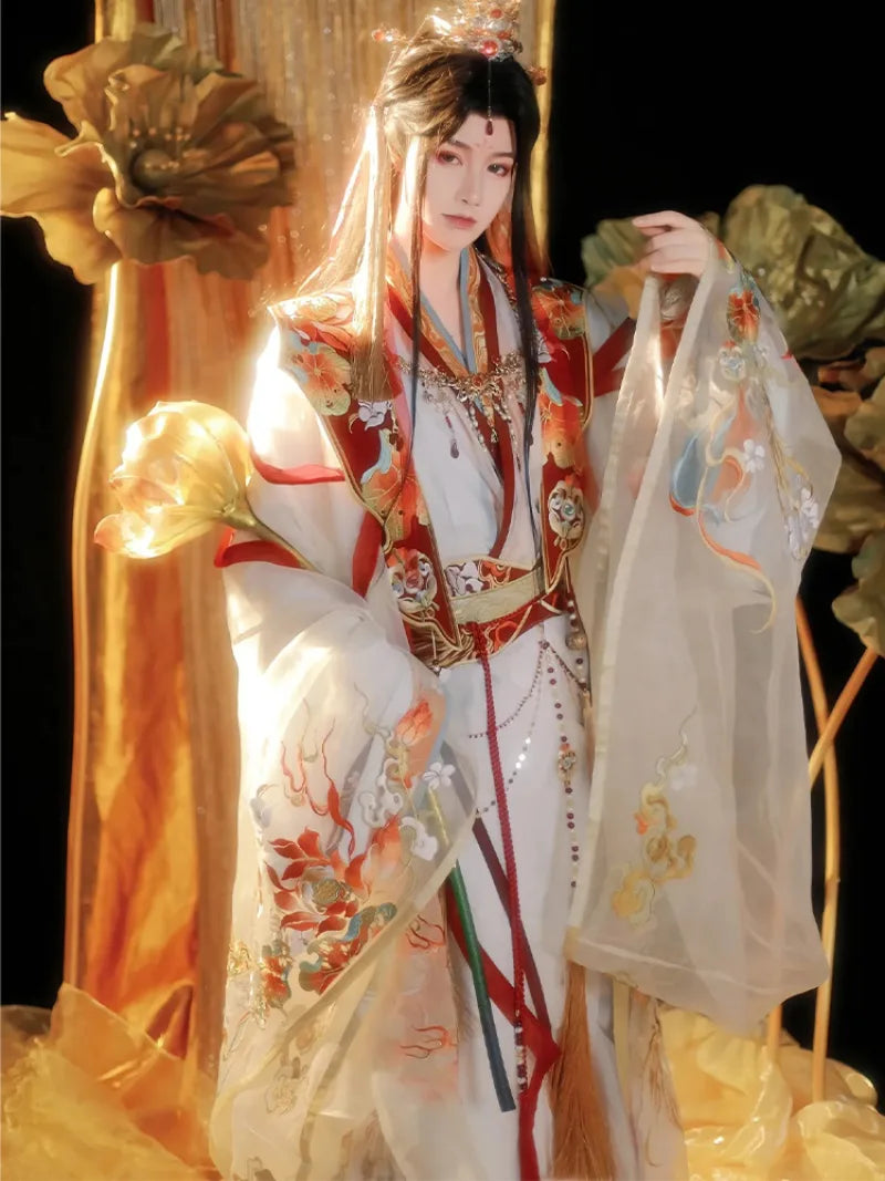 Traditional clothing in China embroidered wide-sleeve Hanfu for men and women