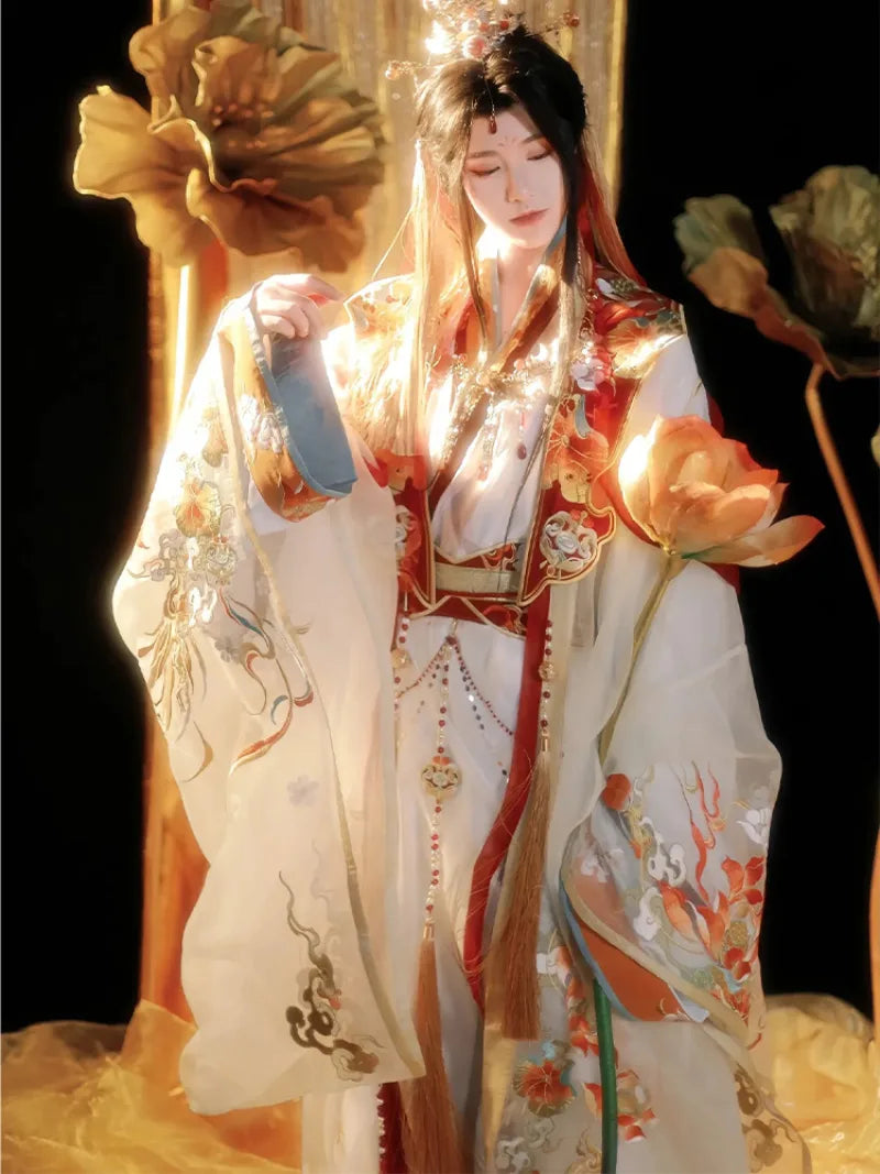 Traditional clothing in China embroidered wide-sleeve Hanfu for men and women