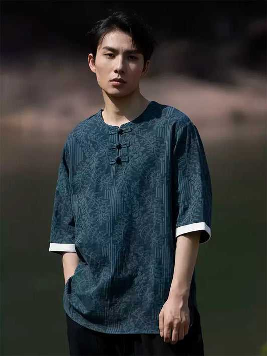 Traditional Tang Suit | Classic Chinese Linen Shirt with Modern Touch
