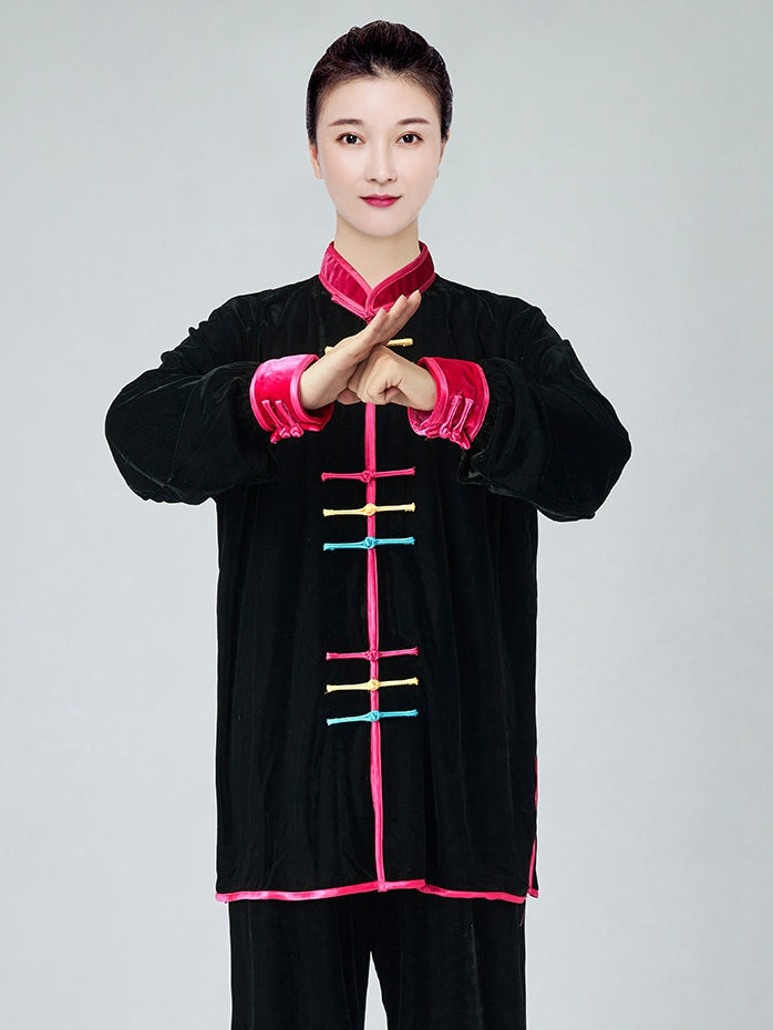 Women’s Velvet Tai Chi Suit – Warm Autumn Winter Series