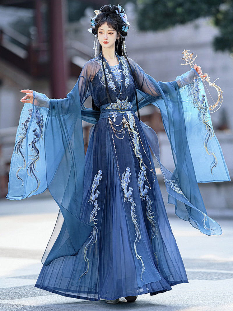 Wei Jin Dynasty Qiyao Ruqun Hanfu | Dragon Queen of the West Sea 西海龙王