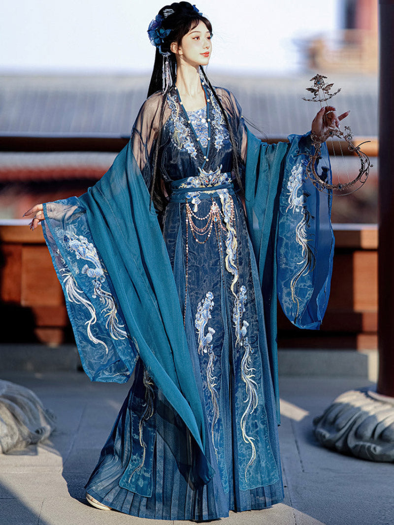 Wei Jin Dynasty Qiyao Ruqun Hanfu | Dragon Queen of the West Sea 西海龙王