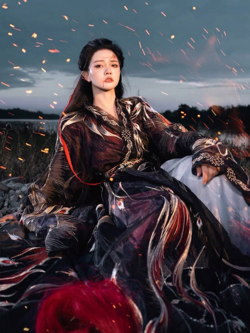 Wei Jin Dynasty Embroidered Hanfu Robe | General Mulan