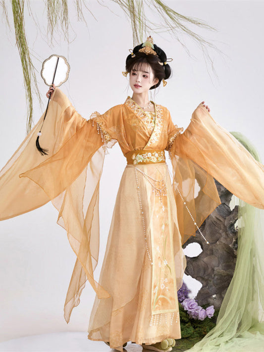 Hanfu Qiyao Ruqun de la dinastía Wei Jin | Lily Blooms 郁见芳华