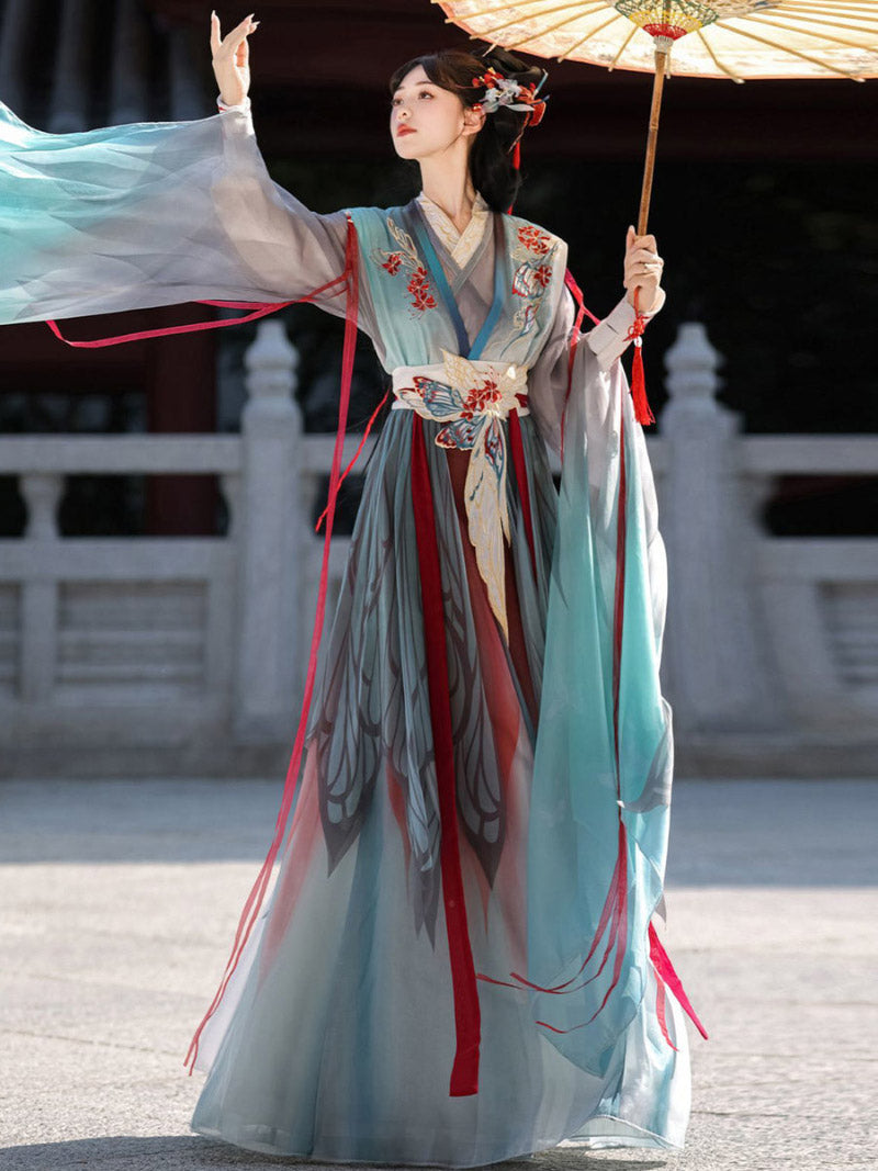 Wei Jin Dynasty Qiyao Ruqun Hanfu | Pojian 破茧