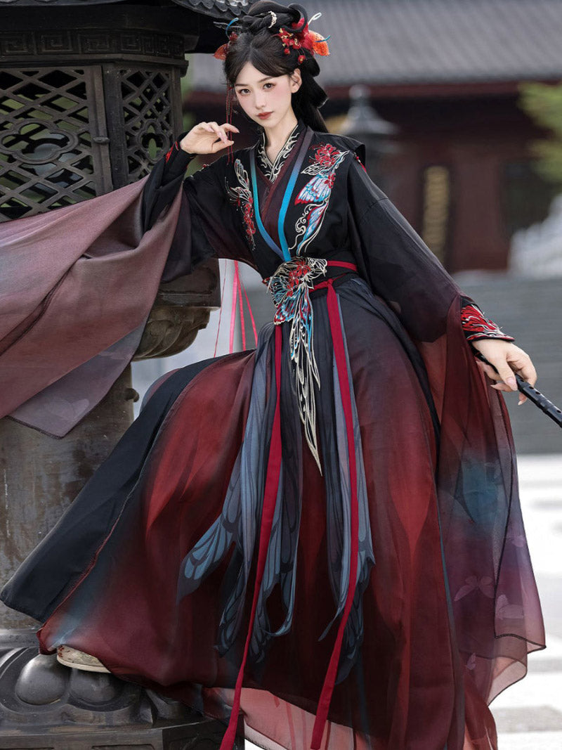 Wei Jin Dynasty Qiyao Ruqun Hanfu | Pojian 破茧