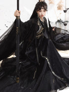 Wei Jin Dynasty Men and Women Qiyao Ruqun Hanfu | Starry Night 暗夜星辰