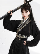 Wei Jin Dynasty Men and Women Qiyao Ruqun Hanfu | Starry Night 暗夜星辰