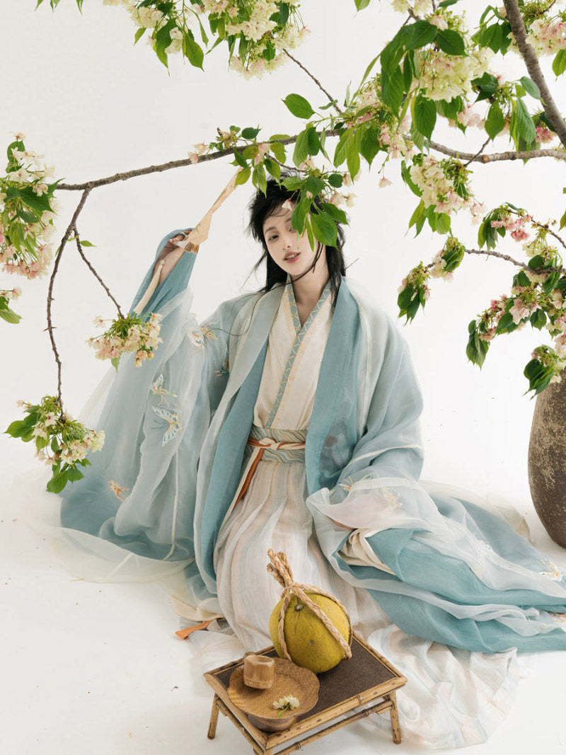 Wei Jin Dynasty Men and Women Qiyao Ruqun Hanfu | Yun Mengze 云梦泽