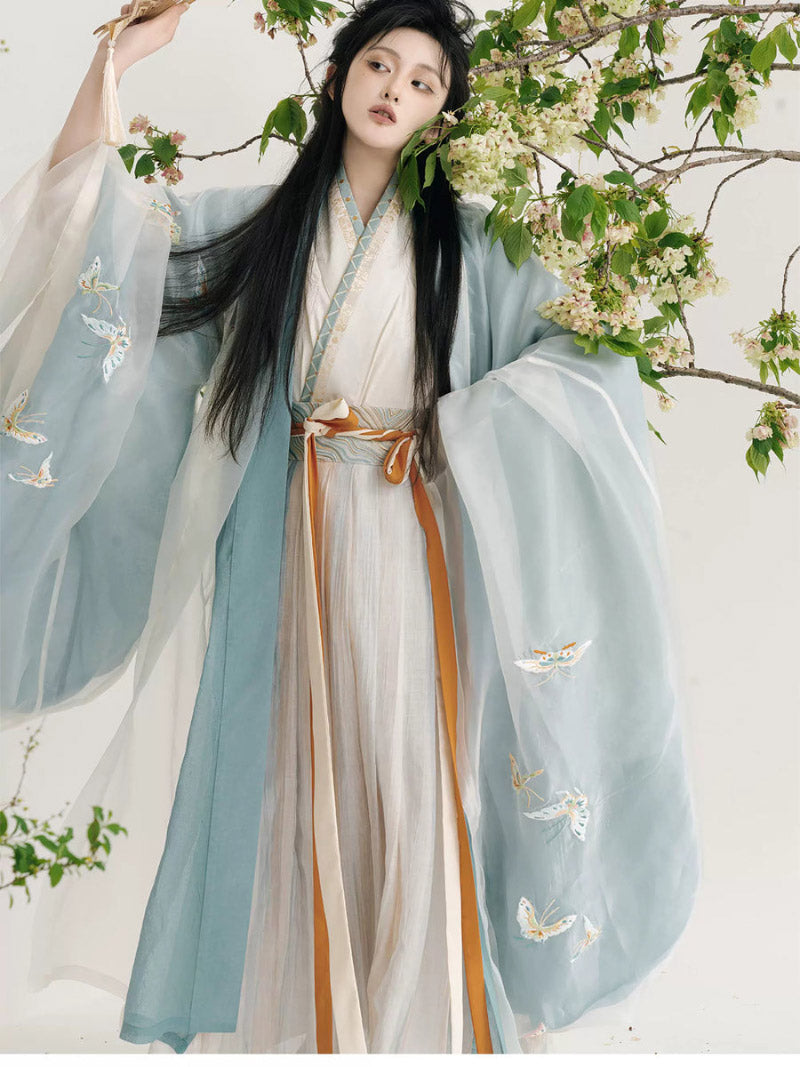Wei Jin Dynasty Men and Women Qiyao Ruqun Hanfu | Yun Mengze 云梦泽