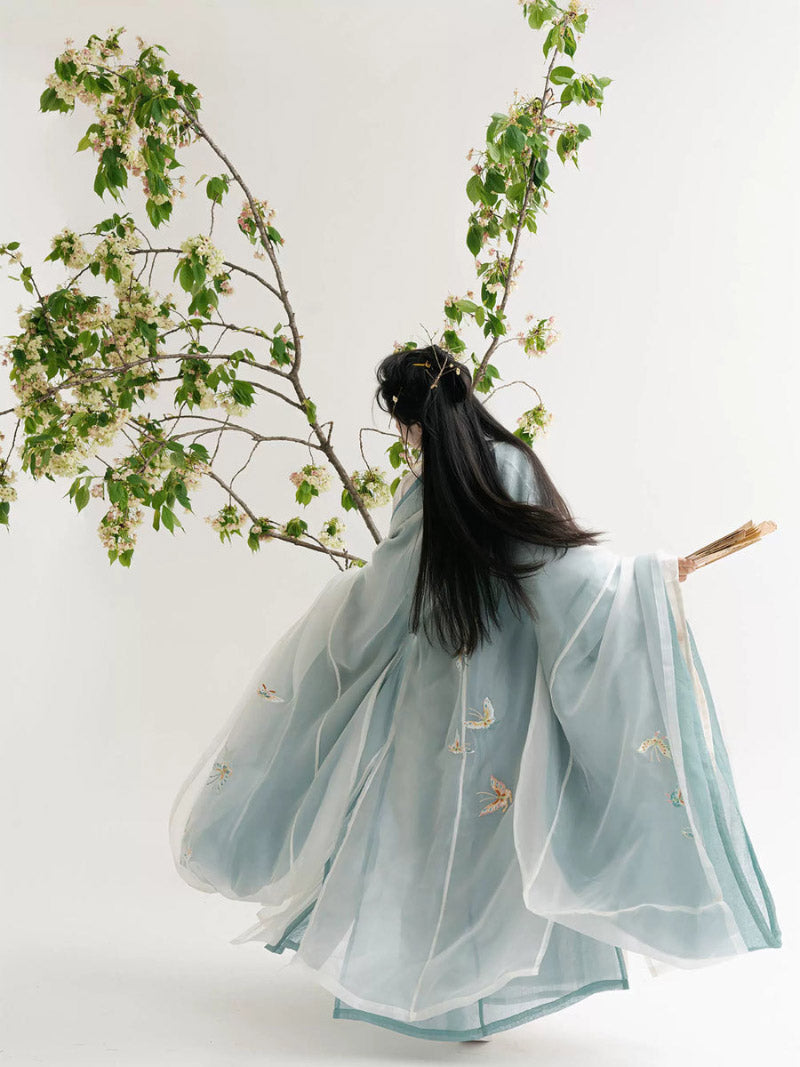 Wei Jin Dynasty Men and Women Qiyao Ruqun Hanfu | Yun Mengze 云梦泽