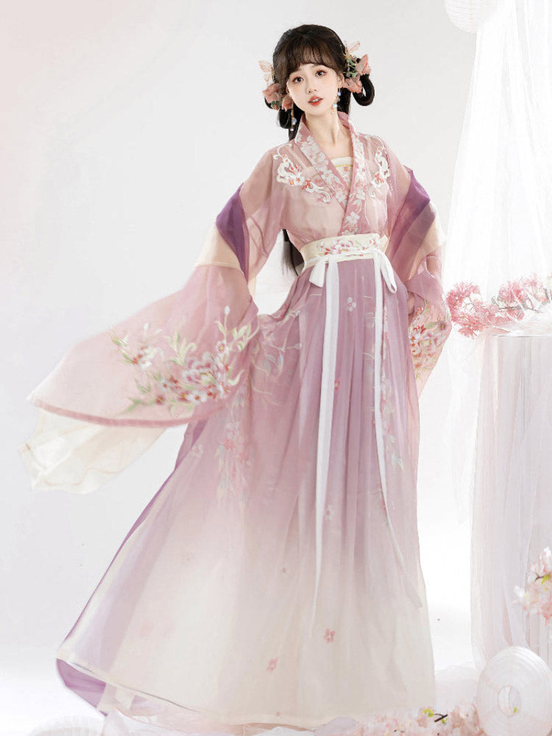 Wei Jin Dynasty Qiyao Ruqun Hanfu | Flower Kite 鸢月