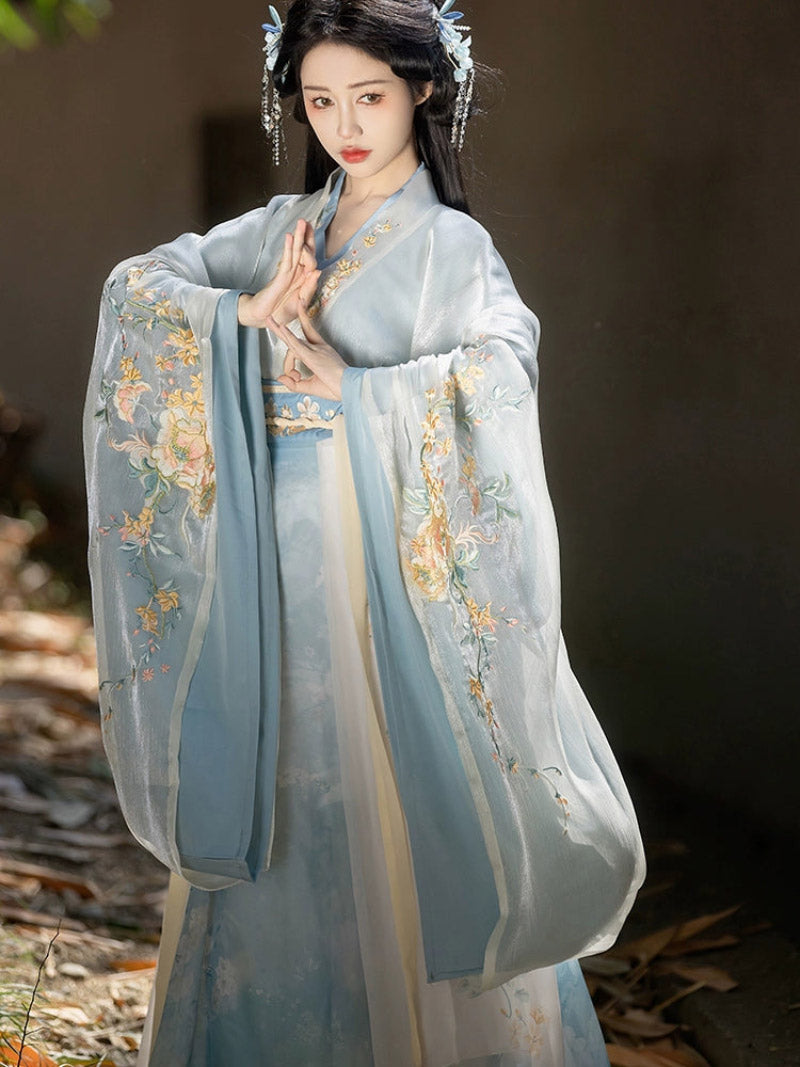 Wei Jin Dynasty Qiyao Ruqun Hanfu | Ten Miles of Spring 春风十里